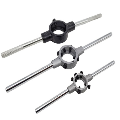 Thread die stock and wrench