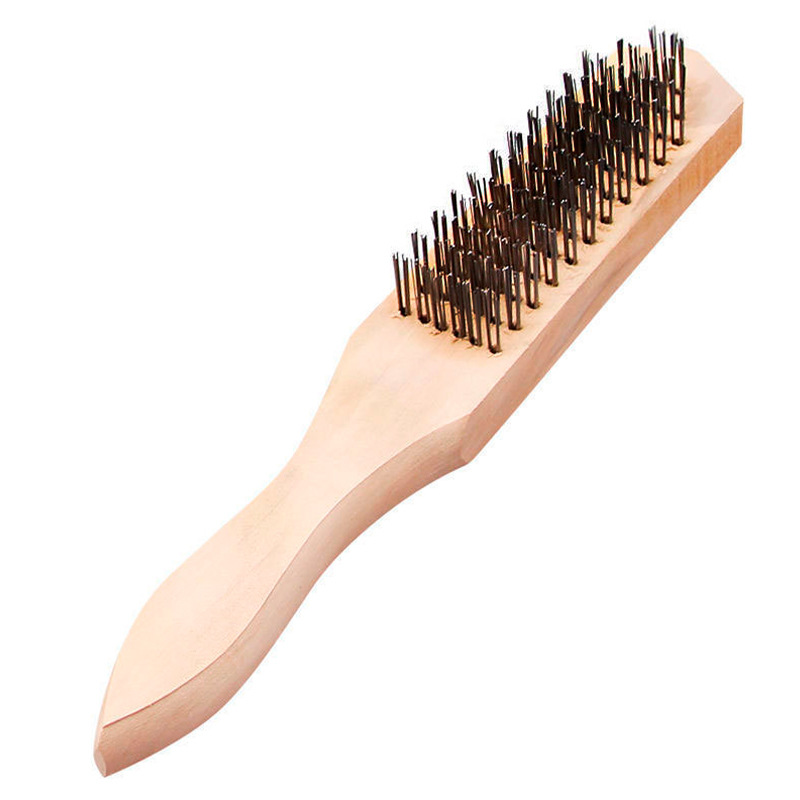 Wood Handle Brass Wire Copper Brush for Industrial Devices Surface/Inner Polishing Grinding Cleaning Row Brushes